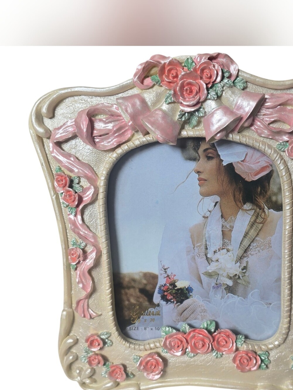 Rare Vintage Galleria 8x10 Photo Frame Coquette Grandmacore Roses Feminine
